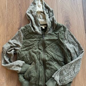 Women’s Miami Green and Gray Varsity Jacket size small